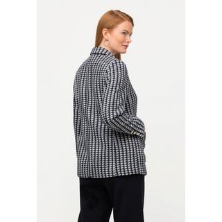 Ulla Popken  Blazer, légèrement cintré, col à revers, maille bouclée 