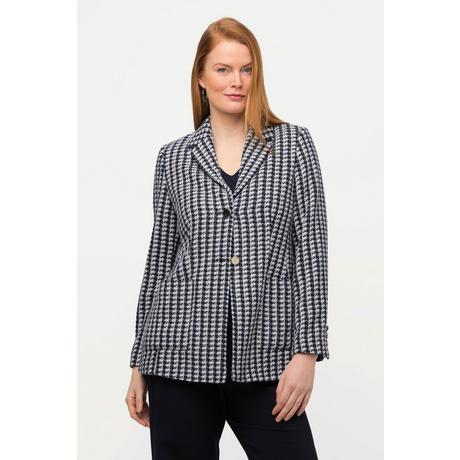 Ulla Popken  Blazer, leicht tailliert, Reverskragen, Bouclé 