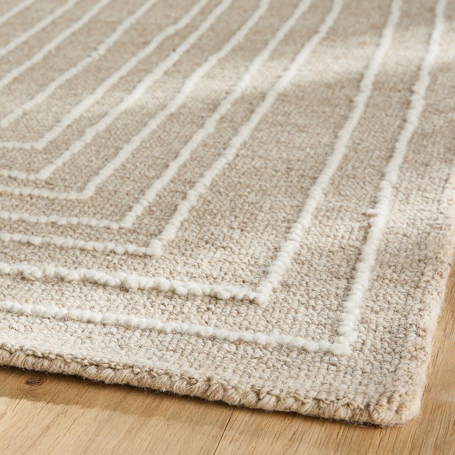 AM.PM Handgetufteter Teppich Ikar aus bestickter Wolle  