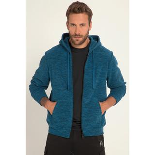 JP1880  Strickfleece-Hoodiejacke, Outdoor, Kapuze, Kängurutasche 