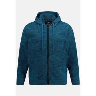 JP1880  Strickfleece-Hoodiejacke, Outdoor, Kapuze, Kängurutasche 