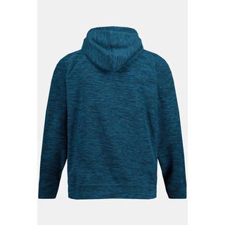 JP1880  Strickfleece-Hoodiejacke, Outdoor, Kapuze, Kängurutasche 