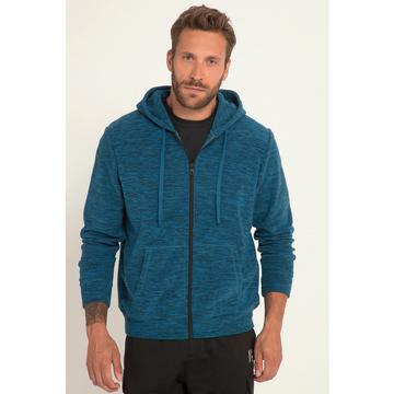 Giacca per l'outdoor in maglia e pile con cappuccio e tasca a marsupio