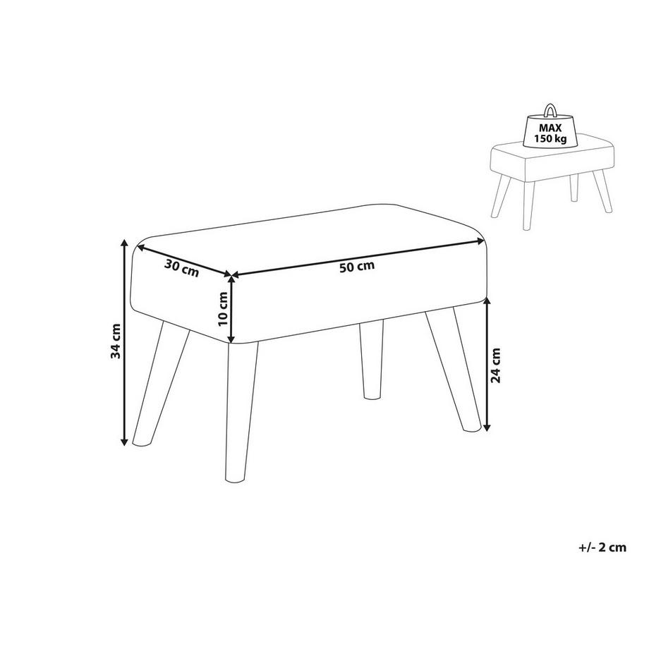 Beliani Hocker aus Stoff  TAKOMA II  