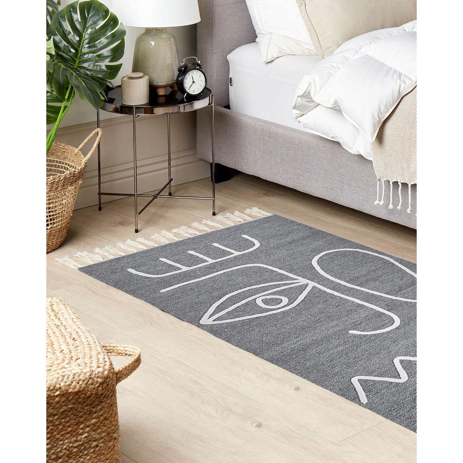 Beliani Outdoorteppich aus Polyester Boho YAVU  