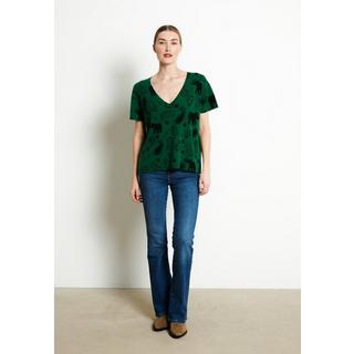 Studio Cashmere8 RIA 6 V-Ausschnitt T-Shirt Elefantenprint  