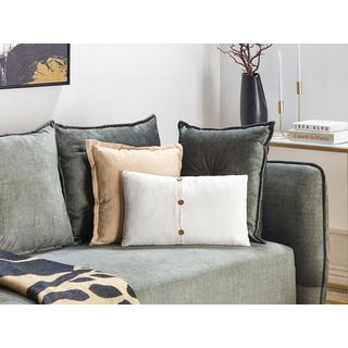 Beliani Lot de 2 coussins décoratifs en Lin Rétro BANORI  