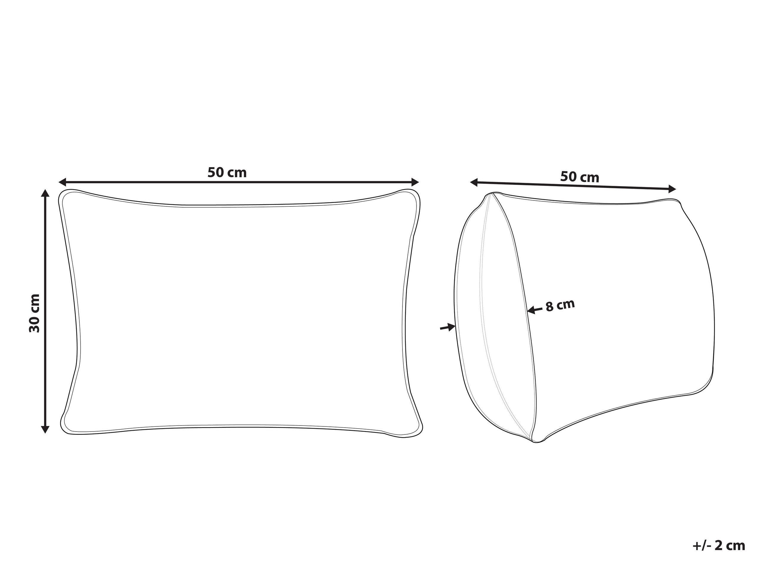 Beliani Dekokissen 2er Set aus Leinen Retro BANORI  