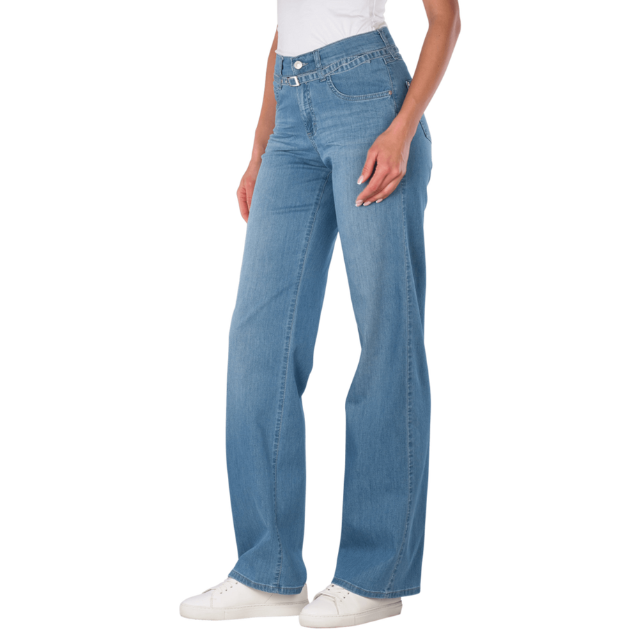 ANGELS Liz Belt Basic Wide Leg Denim Jeans  
