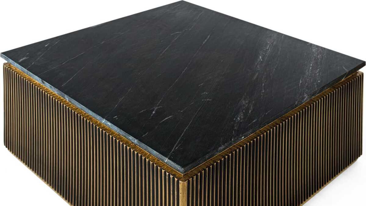 mutoni Table basse Manhatten bois de manguier bronze 90  