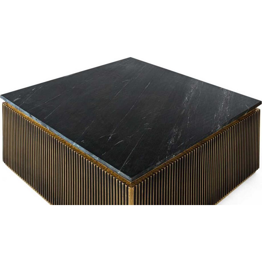 mutoni Table basse Manhatten bois de manguier bronze 90  