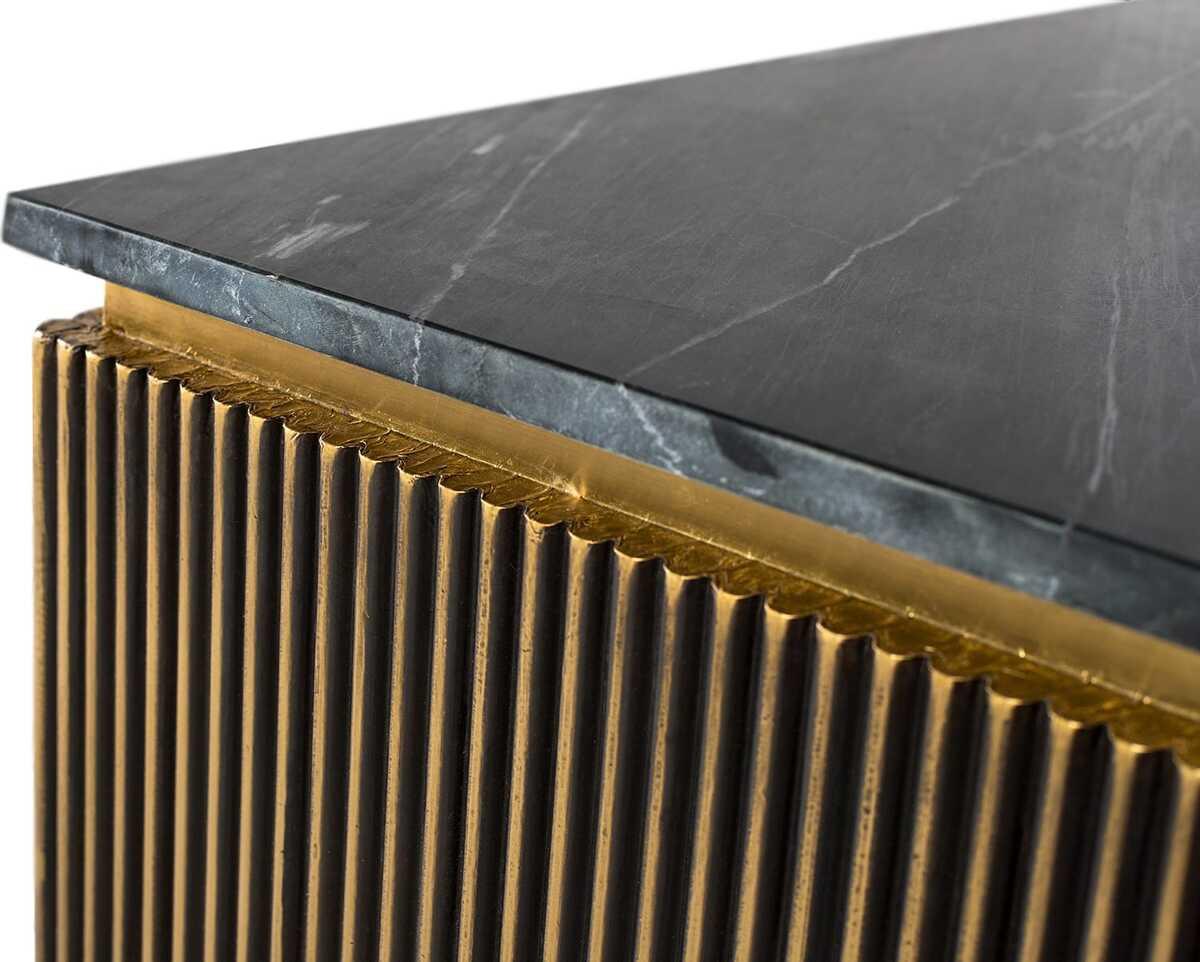 mutoni Table basse Manhatten bois de manguier bronze 90  