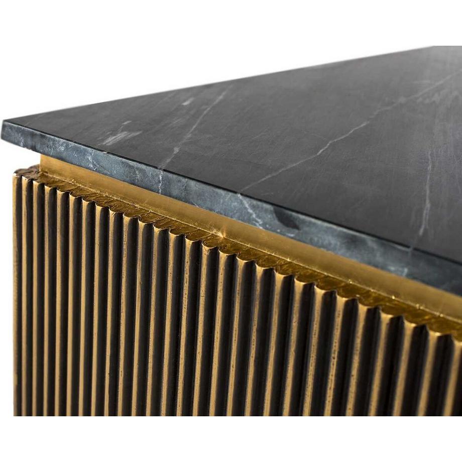 mutoni Table basse Manhatten bois de manguier bronze 90  