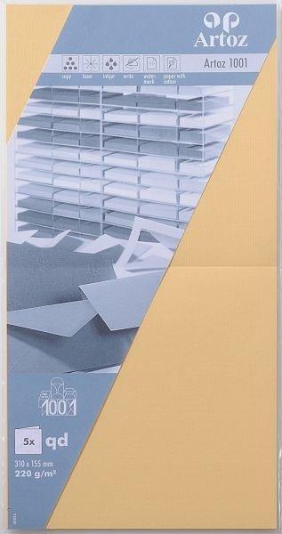 Artoz ARTOZ Karten 1001 310x155mm 107452262 220g, honiggelb 5 Blatt  