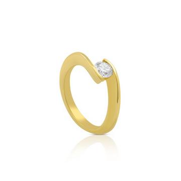 Bague Solitaire Diamant 0.50ct. or jaune 750