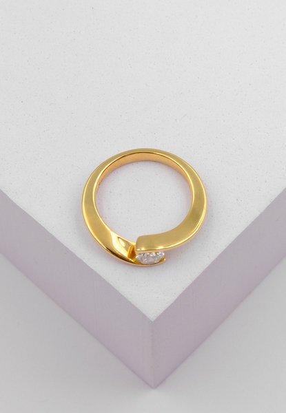 MUAU Schmuck  Bague Solitaire Diamant 0.50ct. or jaune 750 