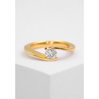 MUAU Schmuck  Bague Solitaire Diamant 0.50ct. or jaune 750 