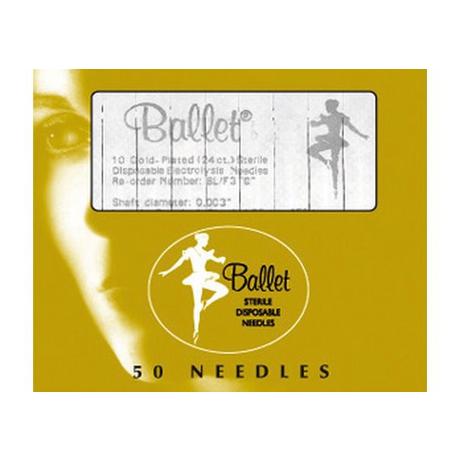 BALLET  Epilationsnadeln F3 gold 50 Stk. 