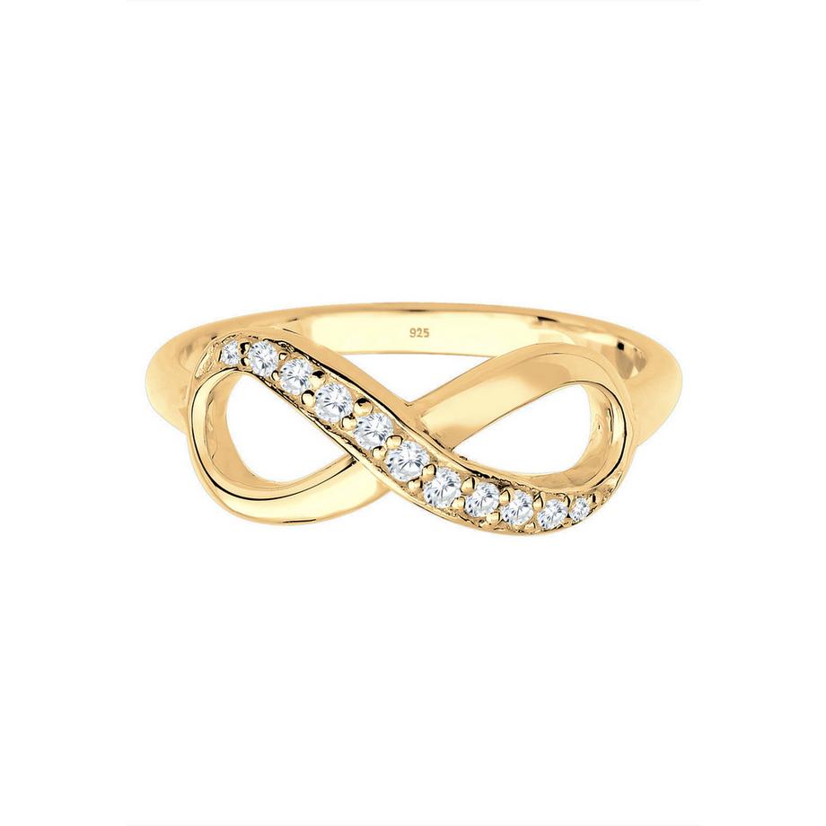 Elli  Bague Femmes Symbole Infinité Tendance Éternité Avec Cristaux De Zirconium 