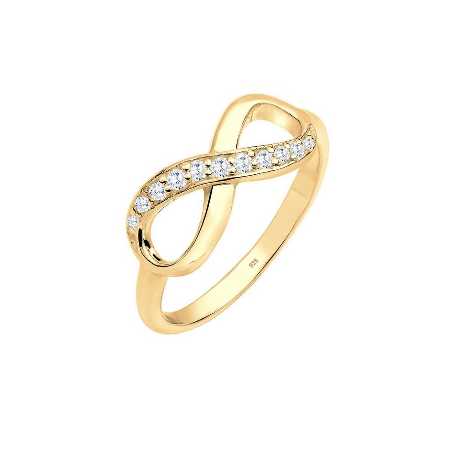 Bague Femmes Symbole Infinité Tendance Éternité Avec Cristaux De Zirconium