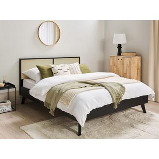 Beliani Letto con rete a doghe en Rattan Moderno MONPAZIER  