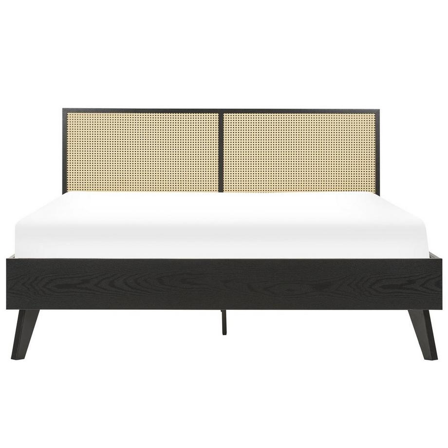 Beliani Lit à lattes en Rotin Moderne MONPAZIER  