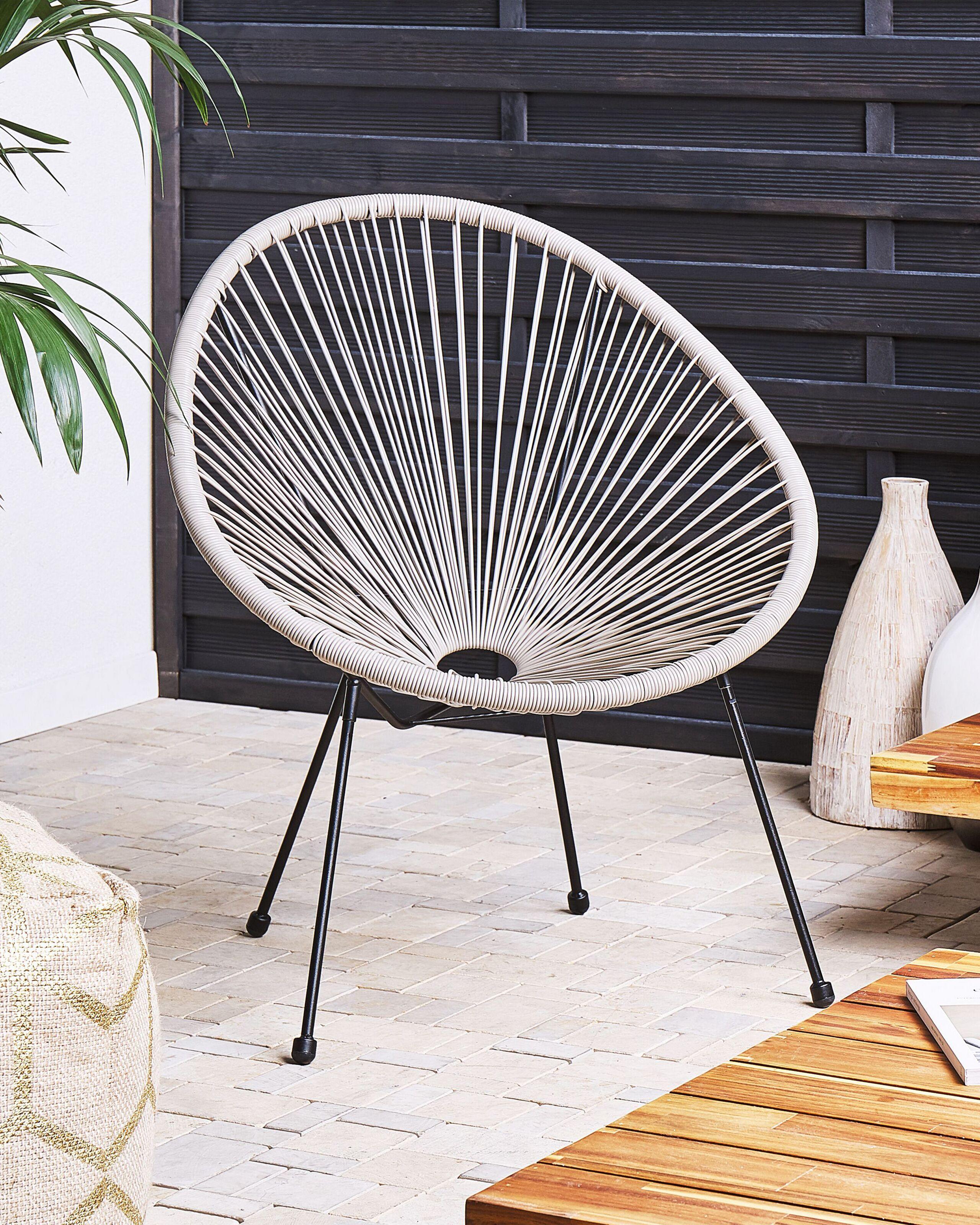 Beliani Gartenstuhl aus PE Rattan Modern ACAPULCO II  