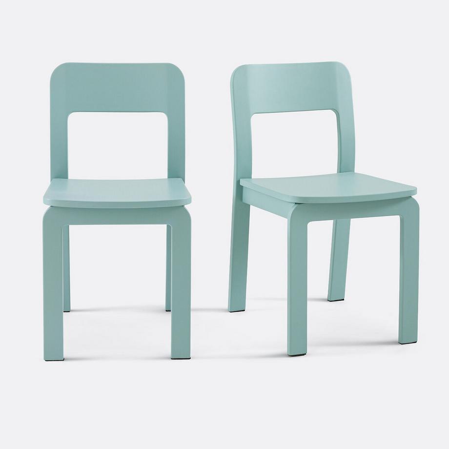 La Redoute Intérieurs Lot de 2 chaises en bouleau massif teinté  