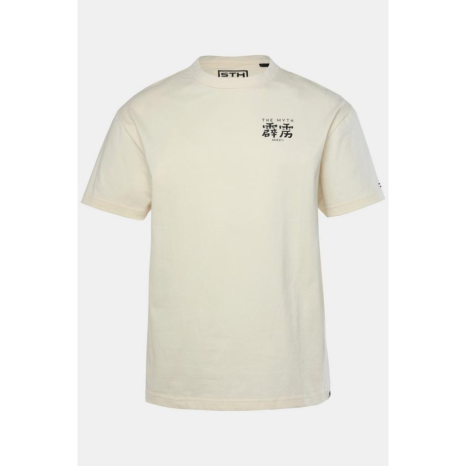 Sthuge Oversized Halbarm T-Shirt mit Brustprint  