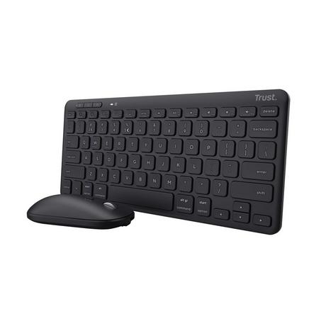 Trust  Lyra Tastatur Maus enthalten RF Wireless + Bluetooth QWERTZ Deutsch Schwarz 