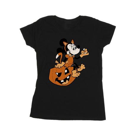 MICKEY MOUSE Minnie Mouse Halloween Pumpkinhead Slim Fit T-Shirt  