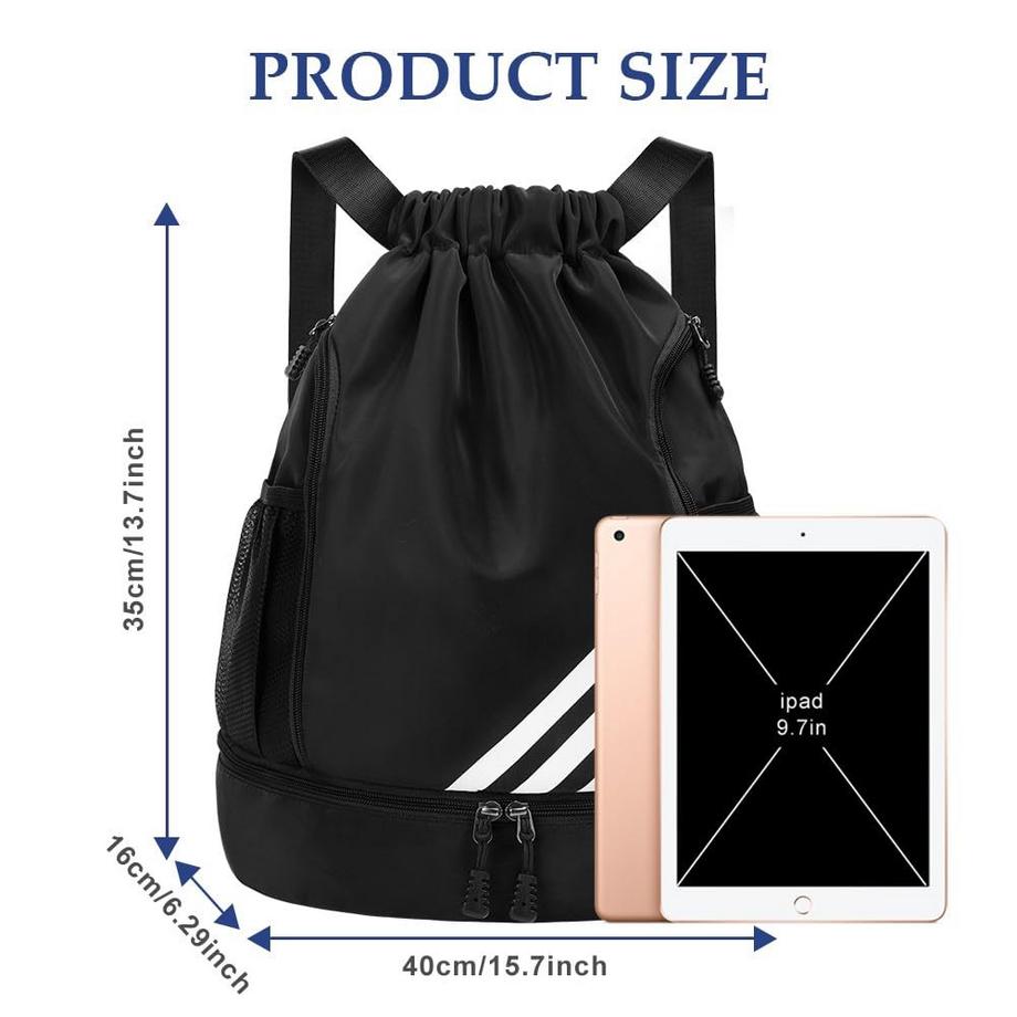 Only-bags.store Zaino sportivo con cordino grande capacità  