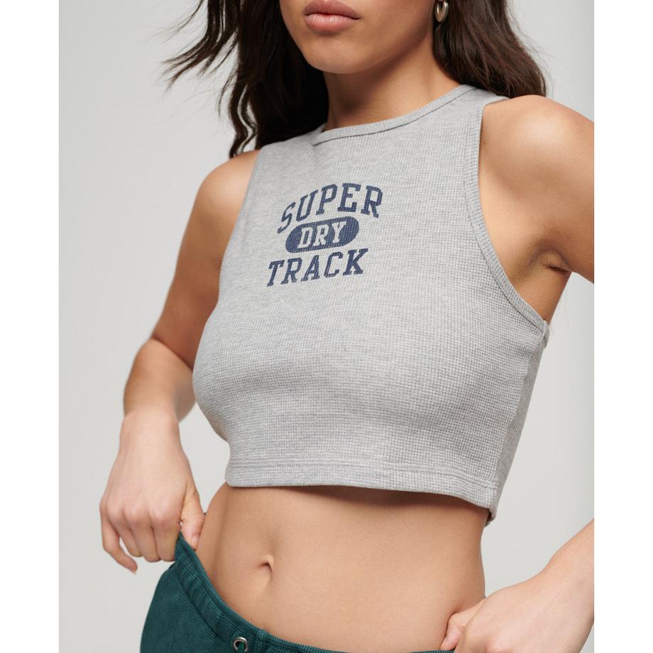 Superdry Athletic Essentials Waffelmuster Kurzes Tanktop  