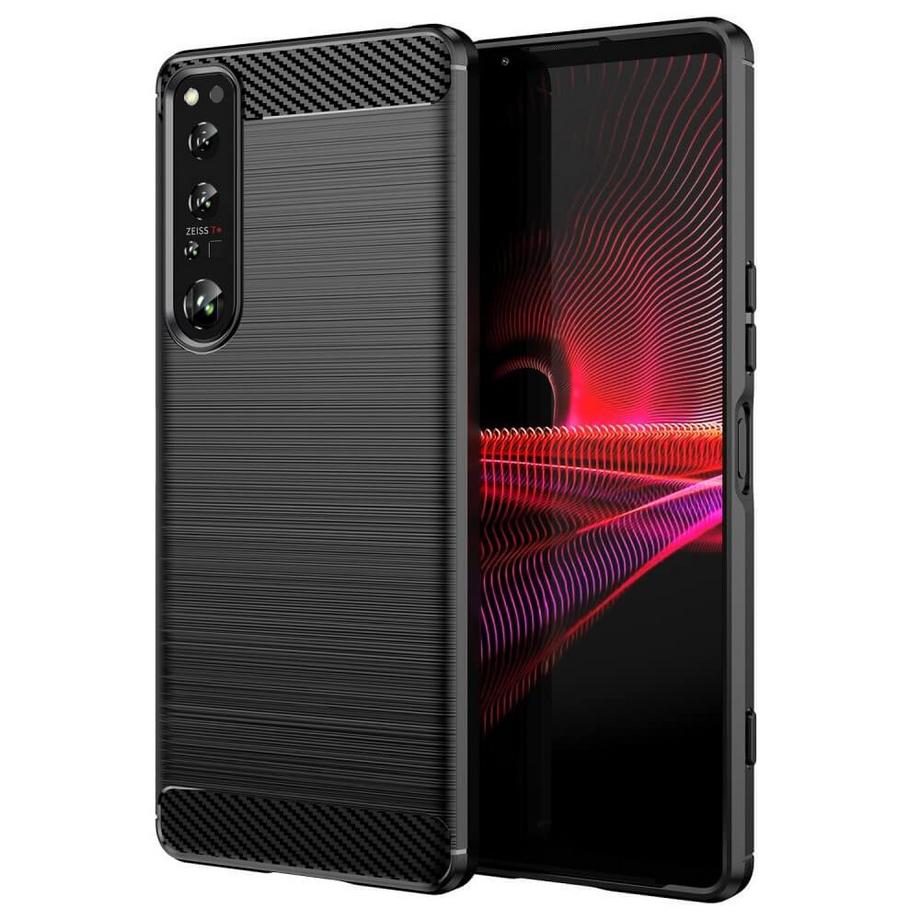 Cover-Discount  Sony Xperia 1 IV - Metall Carbon Look Hülle 