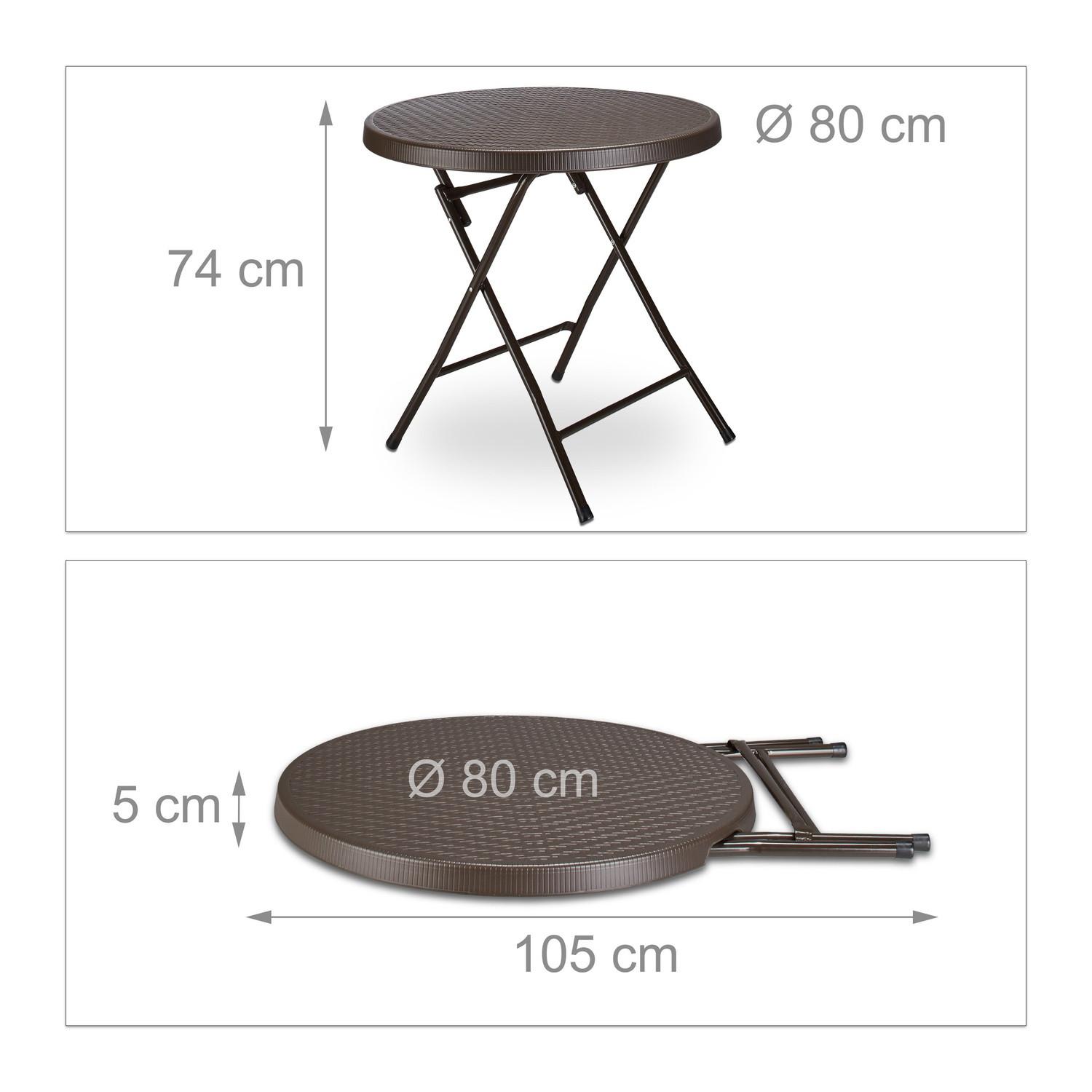 B2X Table de jardin pliante BASTIAN  