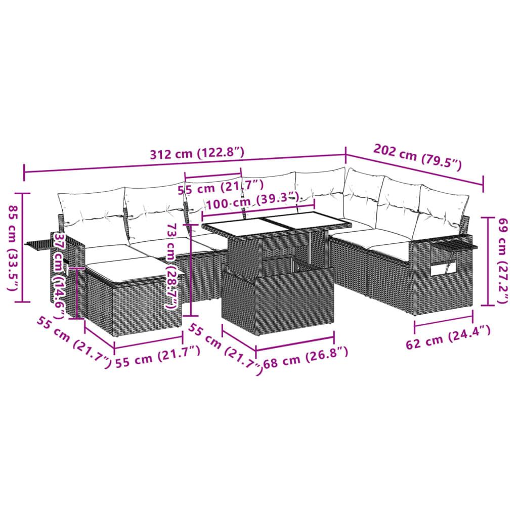 VidaXL Garten sofagarnitur poly-rattan  