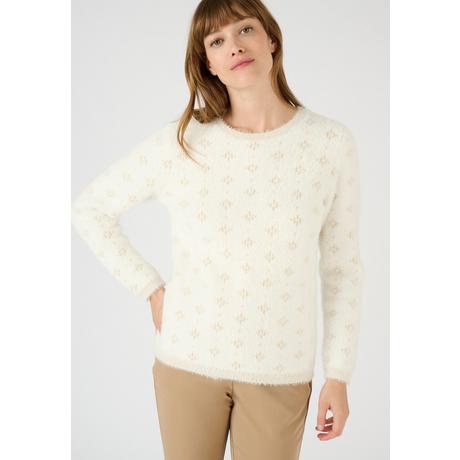 Damart  Pull jacquard en maille poilue 