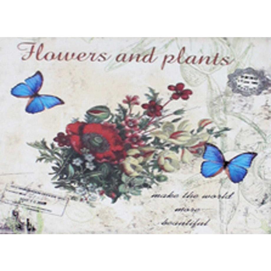 mutoni Bistro-Set Floral Stahl altweiss  