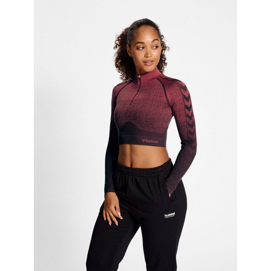 Hummel  angarmtrikot mit 1/2 nahtosem reißverschuss, damen humme fade 