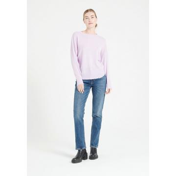 MIA 17 Pull col rond finitions ciselées - 100% cachemire