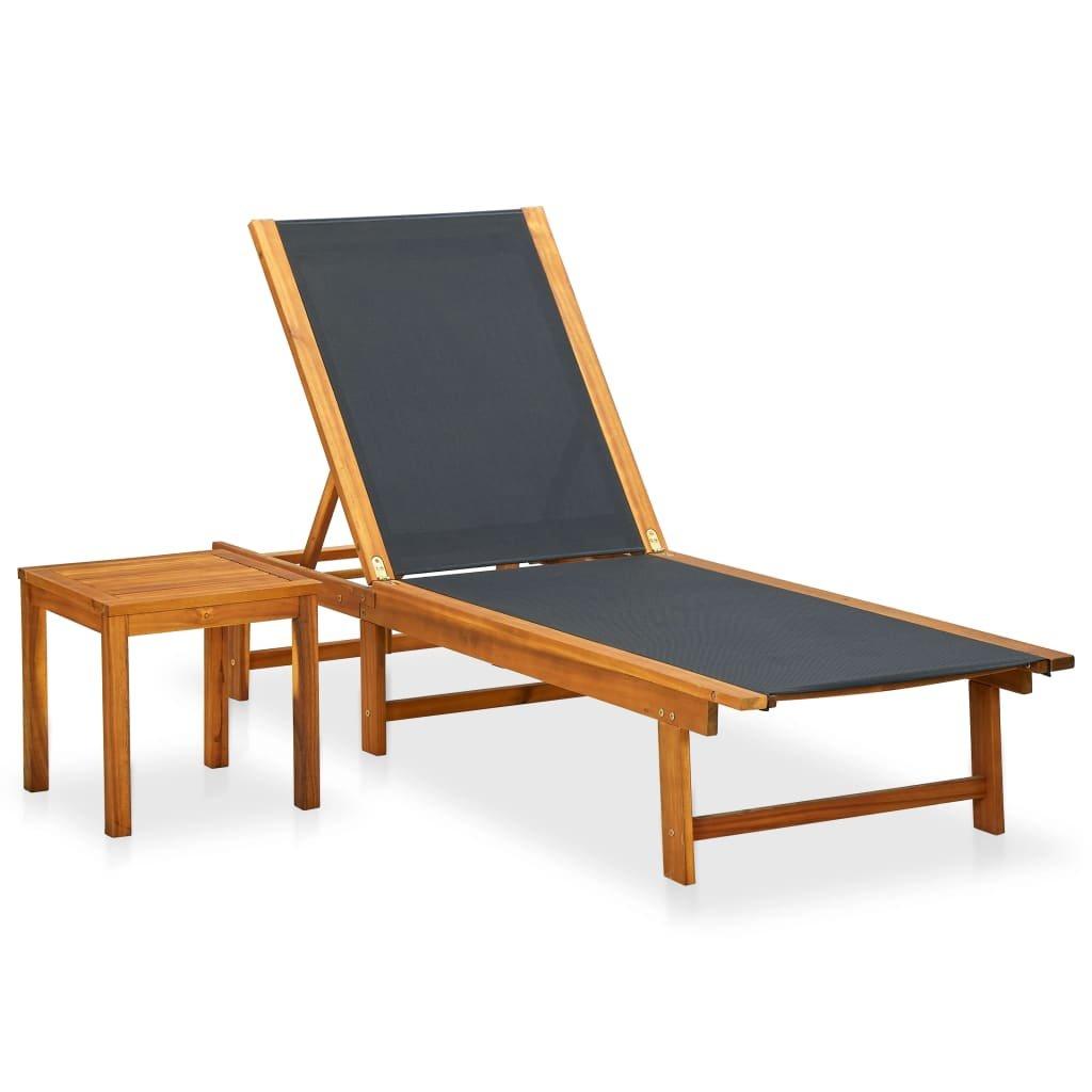 VidaXL Chaise longue bois  