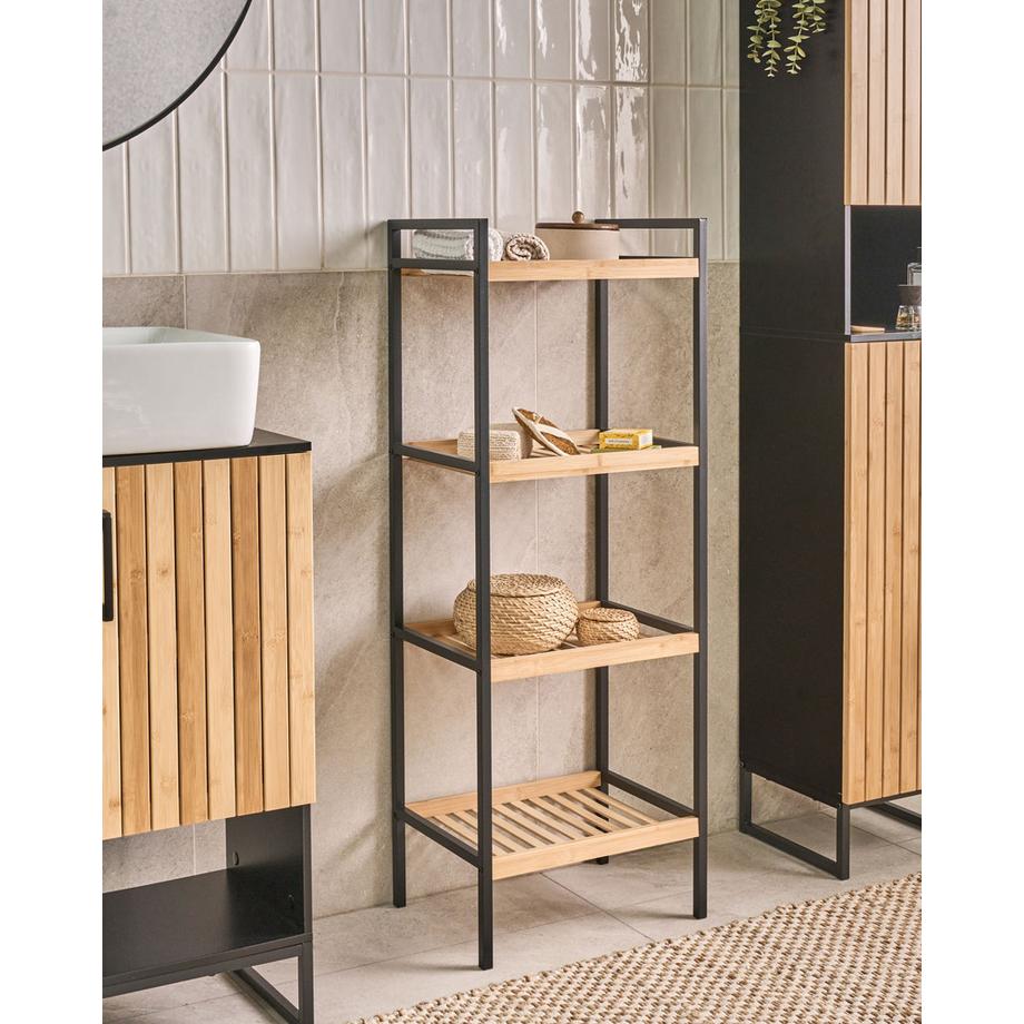Beliani Mobile con 4 ripiani en Legno di bambù Moderno TAJZARA  