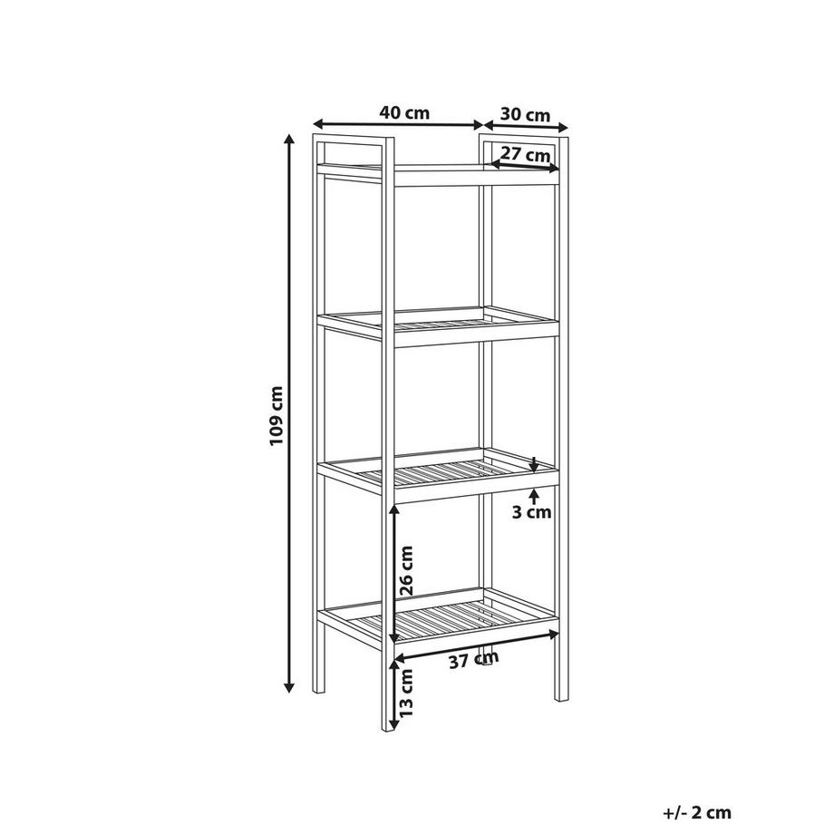 Beliani Mobile con 4 ripiani en Legno di bambù Moderno TAJZARA  