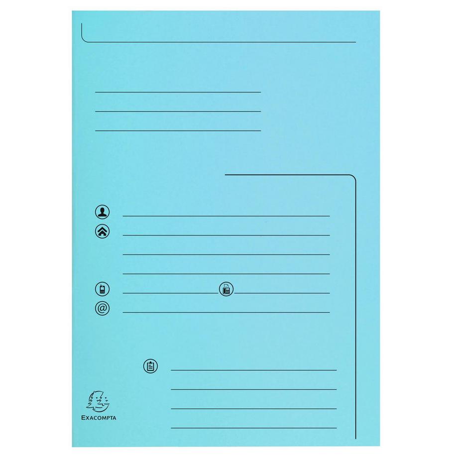 Exacompta Paquet de 25 chemises 2 rabats SUPER 210 Contact - 24x32cm - x 5  