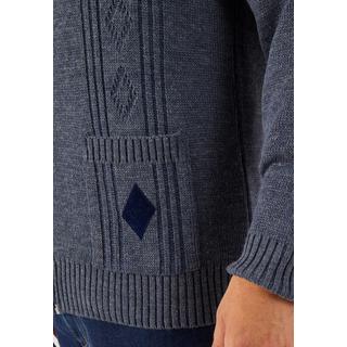 Damart  Jacquard-Strickjacke mit Reißverschluss. 