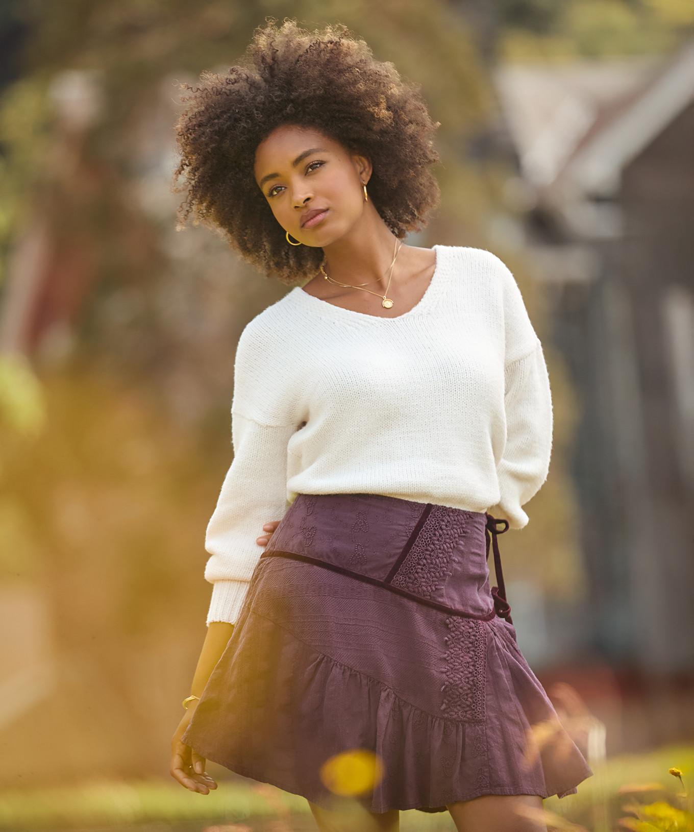 Joe Browns Minirock aus gemischten Materialien  