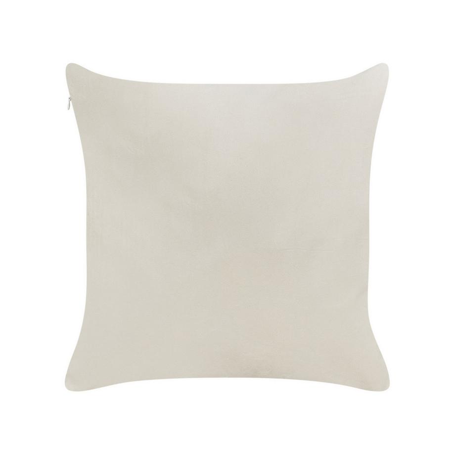 Beliani Dekokissen 2er Set aus Samtstoff Glamourös PRALINE  