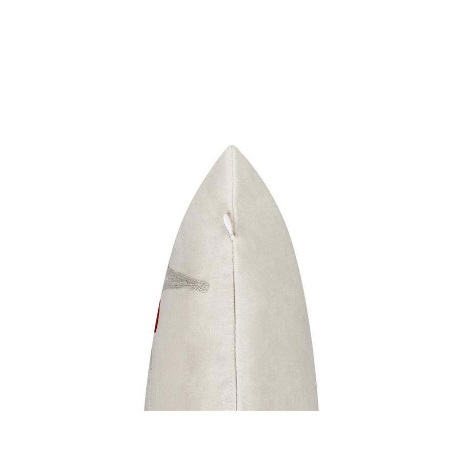 Beliani Dekokissen 2er Set aus Samtstoff Glamourös PRALINE  