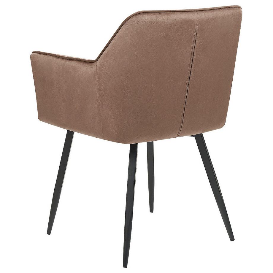 Beliani Lot de 2 chaises de salle à manger en Velours Moderne JASMIN  