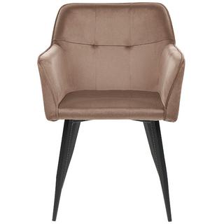 Beliani Chaise de salle à manger en Velours Moderne JASMIN  